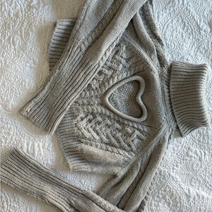 For Love And Lemons Heart Turtleneck Sweater